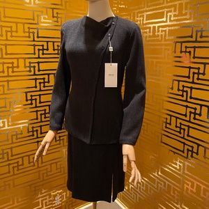 NWT Armani Collezioni Gray Wool Tweed Suit